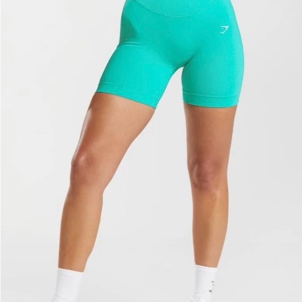 Gymshark Women's Bike Shorts - Aqua